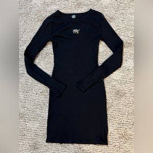 Leopard accent dress